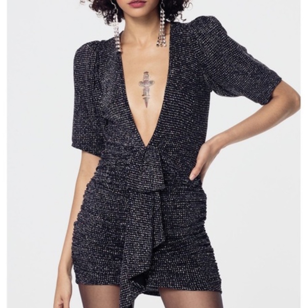 For Love and Lemons Margaux Balloon Sleeve Mini Dress